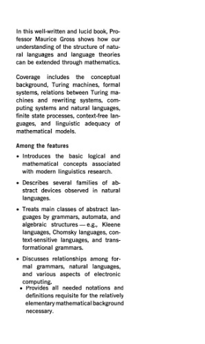 Mathematical Models in Linguistics