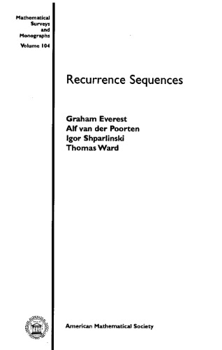 Recurrence sequences