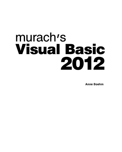 Murach's Visual Basic 2012