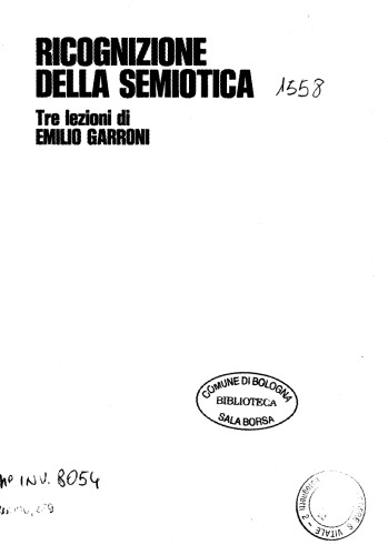 Ricognizione della semiotica