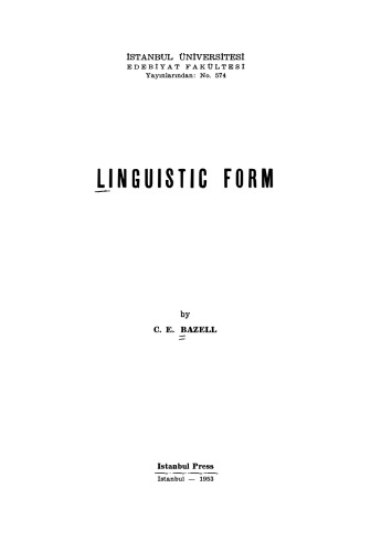 Linguistic Form