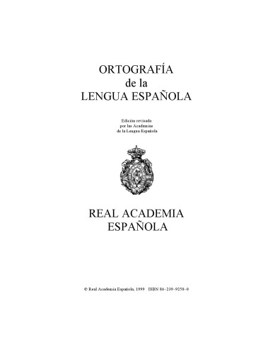 Ortografía de la Lengua Española