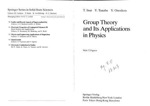 Group Theory and its Application in Physics