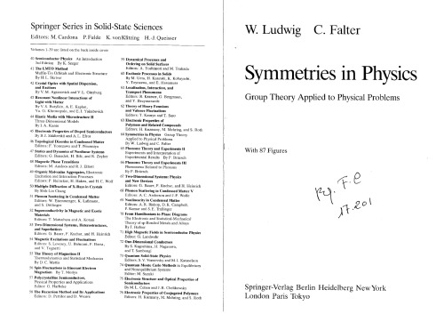 Symmetries in Physics, Group Theory Applied to Physical Problems
