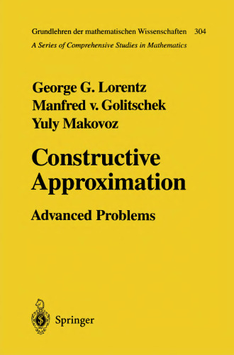 Constructive Approximation: Advanced Problems
