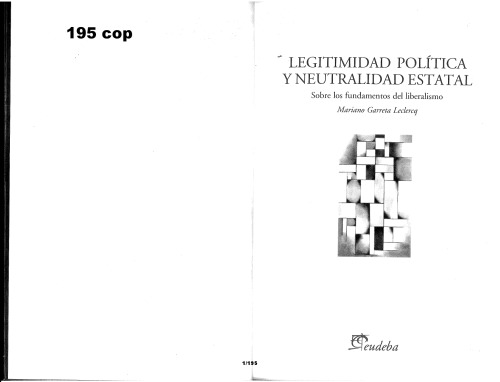 Legitimidad politica y neutralidad estatal ( Political Legitimacy and State Neutrality )