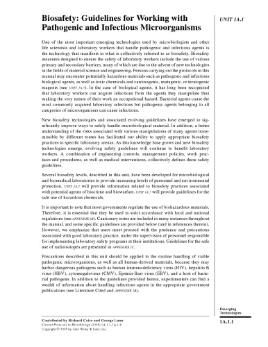 Current Protocols in Microbiology