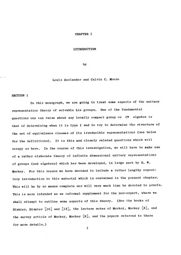 Unitary representations of solvable Lie groups