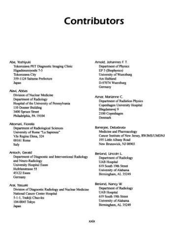 Cancer imaging : lung and breast carcinomas, Volume 1; Instrumentation and Applications, Vol. 2