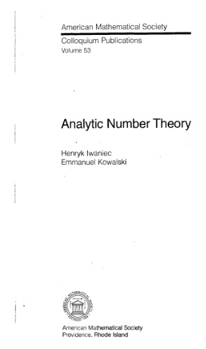 Analytic number theory