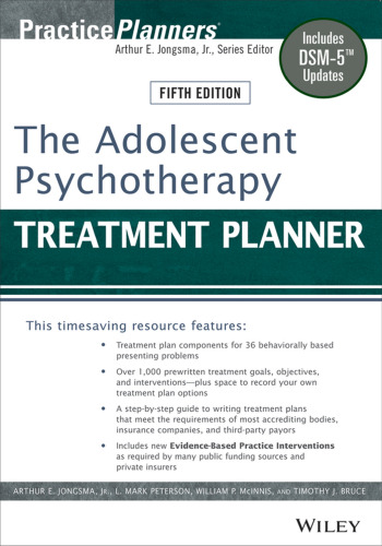 The Adolescent Psychotherapy Treatment Planner: Includes DSM-5 Updates