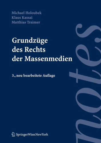 Grundzüge des Rechts der Massenmedien