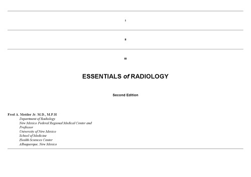 Essentials of Radiology