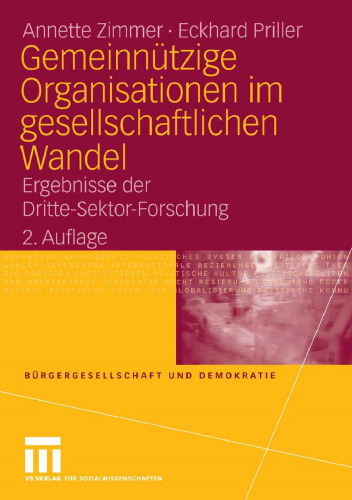 Gemeinnützige Organisationen im gesellschaftlichen Wandel: Ergebnisse der Dritte-Sektor-Forschung