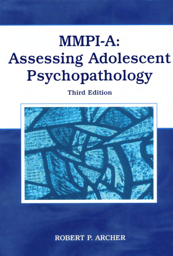 MMPI. A Assessing Adolescent Psychopathology