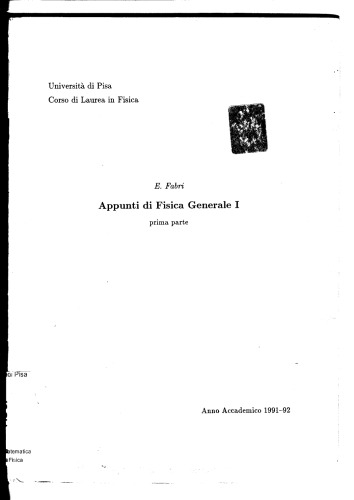 Appunti di Fisica Generale I
