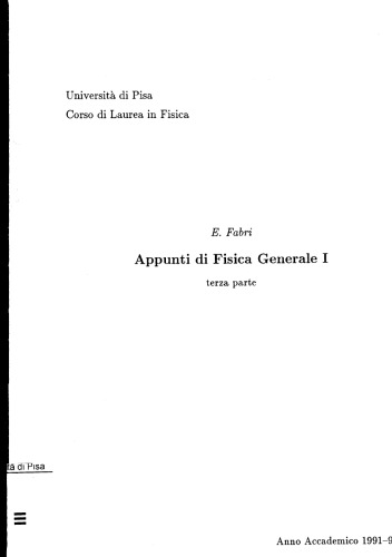 Appunti di Fisica Generale I