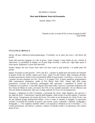 Dieci anni di illusioni. Storia del Sessantotto
