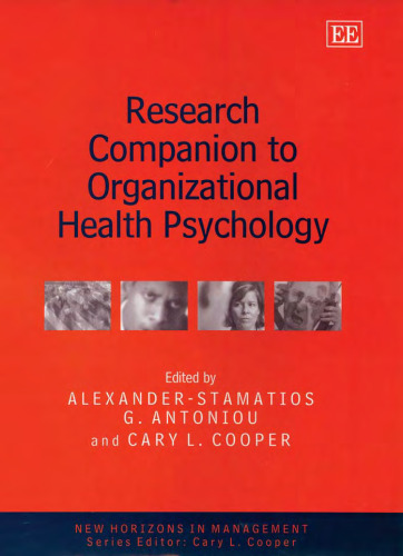RESEARCH COMPANION TO ORGANIZATIONAL HEALTH PSYCHOLOGY