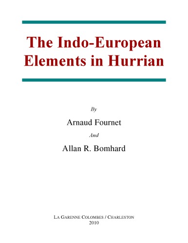 The Indo-European Elements in Hurrian