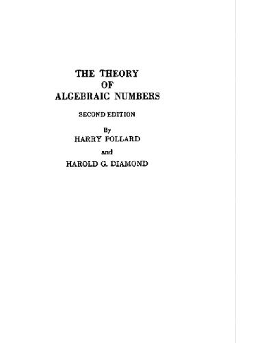 The theory of algebraic numbers