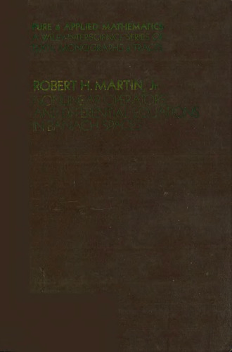 Nonlinear Operators and Differential Equations in Banach Spaces