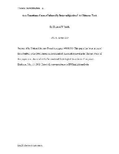 Are emotions culturally intersubjective