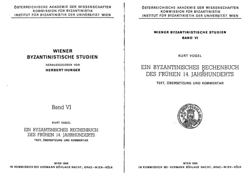 EIN BYZANTINISCHES RECHENBUCH DES FRÜHEN 14, JAHRHUNDERTS