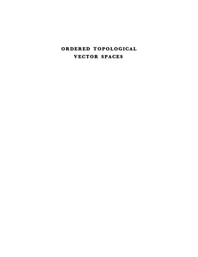 Ordered Topological Vector Spaces