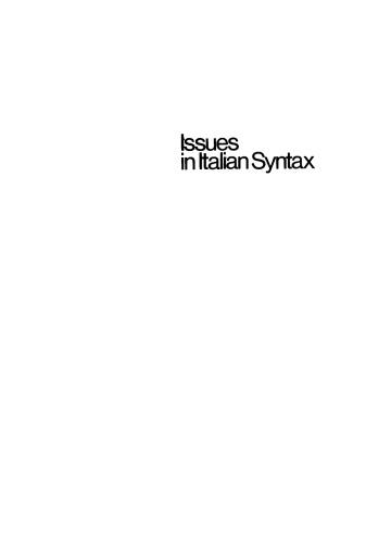 Issues in Italian Syntax