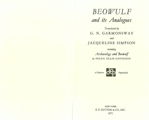 Beowulf and its analogues