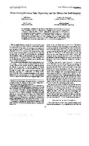 Hypocrisy and the Motive for Self-Integrity