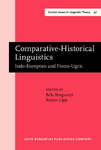 Comparative-Historical Linguistics: Indo-European and Finno-Ugric. Papers in honor of Oswald Szemerényi III