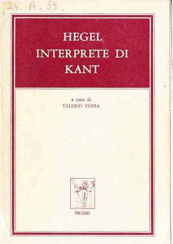 Hegel interprete di Kant