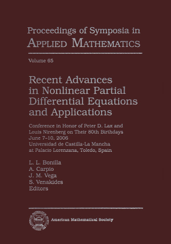 Recent Advances in Nonlinear Partial Differential Equations and Applications