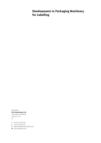 Developments in Packaging Machinery for Labelling