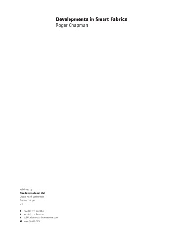 Developments in Smart Fabrics