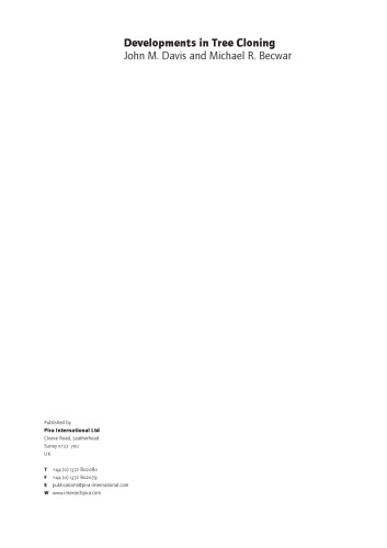 Developments in Tree Cloning