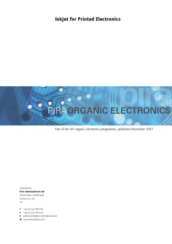 Inkjet for Printed Electronics