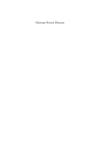 Urinary Stone Disease