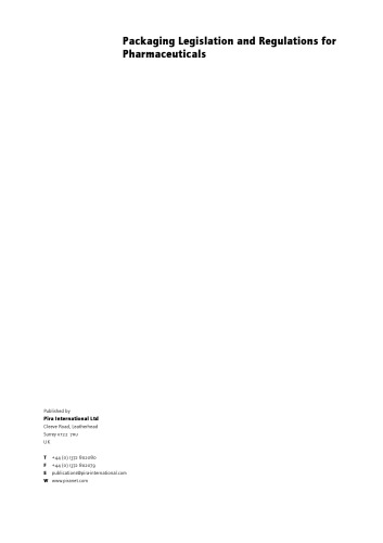 Packaging Legislation & Regulations for Pharmaceuticals