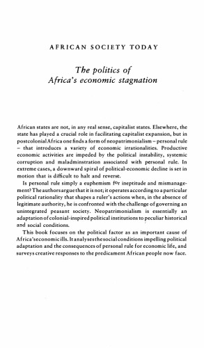 The Politics of Africa's Economic Stagnation