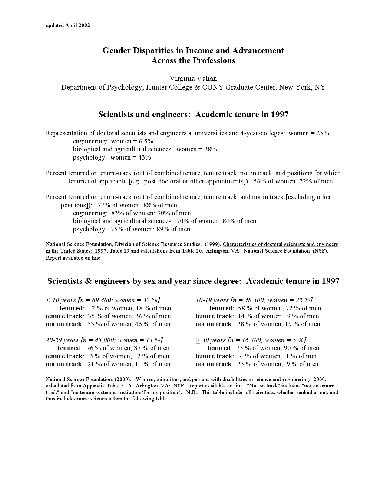 Gender Disparities in outcome statistics