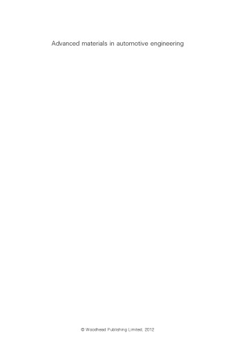 Advanced materials in automotive engineering