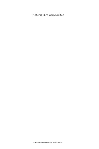 Natural fibre composites: Materials, processes and applications