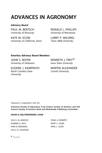 Advances in Agronomy, Vol. 125