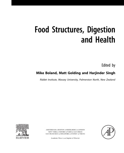 Food Structures, Digestion and Health