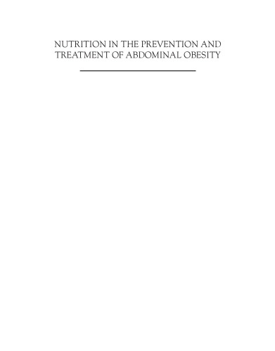 Nutrition in the Prevention and Treatment of Abdominal Obesity