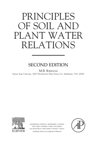 Principles of Soil and Plant Water Relations