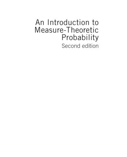 An Introduction to Measure-Theoretic Probability